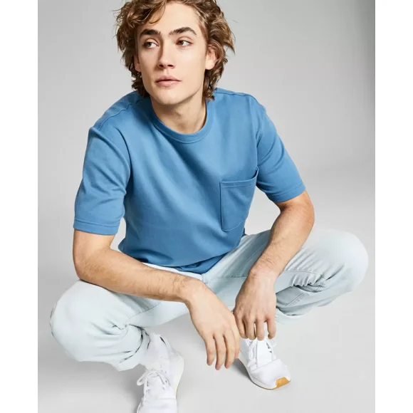 And Now This Men’s Pocket T-Shirt, Aqua, S