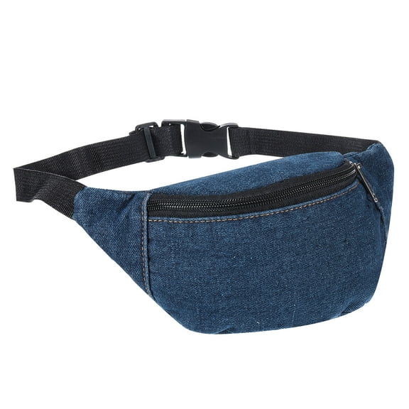 Fanny Pack, Waist Bag Pack Waterproof Belt Bag With Adjustable Strap for Women Men Travel Running Hiking, Dark Blue
