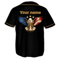 thumbnail image 3 of Lotusprinthandmade Personalized US 250th Anniversary Baseball Jersey XS, Multicolor, Patriotic US Eagle Baseball Shirt, 3 of 5