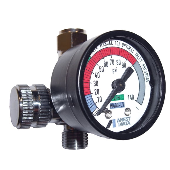 Regulador de Aire Iwata IWA8130B Compacto con Medidor Compatible con EPA