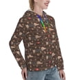 thumbnail image 6 of Fotbe Dachshund Dog Puppy Pattern Womens Long Sleeve Hoodie, Pullover Hooded Sweatshirt, Kangaroo Pocket Hoodie with Eye-catching Drawstrings-Medium, 6 of 7