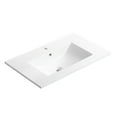 thumbnail image 5 of 24" Bathroom Vanity with Sink, Wall Mounted/Freestanding Bathroom Storage Cabinet with Sensor Light and Ceramic Sink, Modern Bathroom Vanity Cabinet with 2 Doors and 4 Metal Legs for Bathroom, 5 of 5