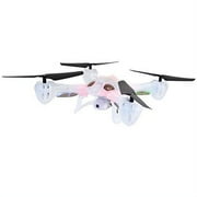 Hover-Way 2.4 GHZ Alpha Drone with 480P Video Camera & 8 GB SD Card- Auto Hover, Throw and Fly Aerial Stunts and Removable Battery - Translucent White