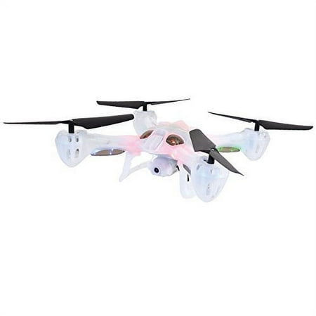 Hover-Way 2.4 GHZ Alpha Drone with 480P Video Camera & 8 GB SD Card- Auto Hover, Throw and Fly Aerial Stunts and Removable Battery - Translucent White