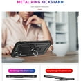 thumbnail image 4 of Compatible with iPhone 13 Case Built-in 360 Ring Holder Kickstand, Extreme Protection Military Armor Magnetic Car Dual Layer Protective Heavy Duty Phone Cover For iPhone 13,Black, 4 of 8