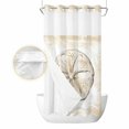 thumbnail image 2 of Sand Dollar Coastal No Hook Shower Curtain Waterproof, Bathroom Curtains with Snap in Liners and See Through Top Window, Summer Beach Beige Ocean Hotel Style Bathtub Curtains Shower 36"Wx78"L, 2 of 8