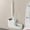 bathroom cleaning brush kit Under $5 a3, variant on Usloyux Toilet Bowl Brush, Hard Bristles Toilet Cleaner Brush Kit With Long Handle And Compact Design, Bathroom Cleaning Brush For Toilet Bowl Corner Cleaning, Modern Plastic Toilet Brush For