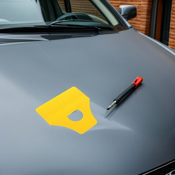 OUNONA Yellow Vinyl Wrap Squeegee Tool Plastic for Bubble-Free Car Wrap Application and Home Use