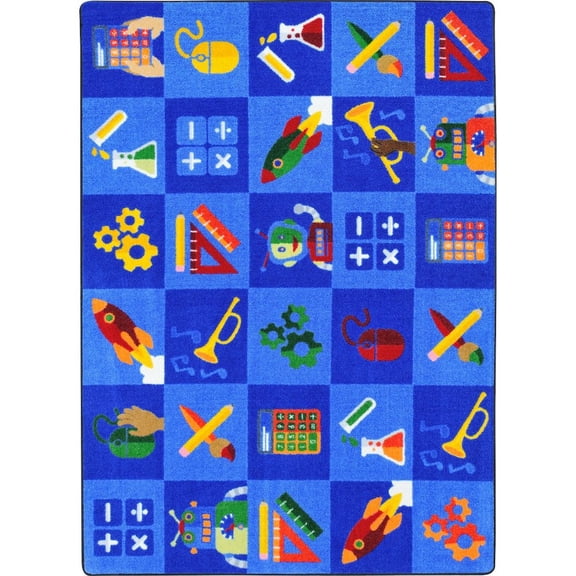 Joy Carpet Steam Into Learning Multi 5'4" x 7'8"