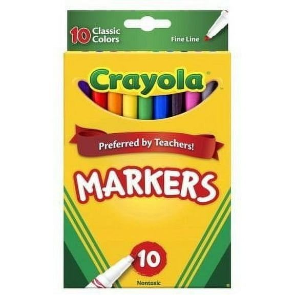 Crayola - Classic Markers Fine Line 10 Count (Cases of 12 Items)