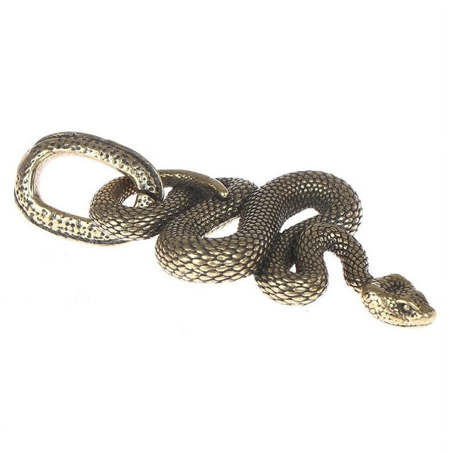 1PC Brass Snake Key Ring Boa Key Chain Outdoor Small Accessories Car Hanging