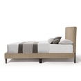 thumbnail image 5 of Furniture of America Colly Adult Queen Chenille Fabric Upholstered Platform Bed, Brown, 5 of 25