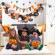 thumbnail image 4 of Kit de guirnalda de globos de decoración de Halloween, 109 unidades, globos de confeti naranja, negro y blanco con tela de araña, suministros de decoración de fiesta de Halloween para exteriores, interiores, hogar, jardín, patio, decoración de Halloween Zhivalor HMYH621, 4 of 8