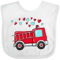 thumbnail image 3 of Inktastic Valentine Fire Truck with Hearts Boys or Girls Baby Bib, 3 of 4