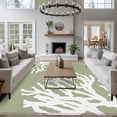 thumbnail image 3 of 6'x9' Area Rugs, Coral Sage Green Indoor Outdoor Area Rug for Living Room Bedroom, Coastal White Ocean Marine Nautical Beach Washable Bathroom Rugs Kitchen Floor Carpet Mats Home Decor Aesthetic, 3 of 8