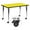 Yellow, variant on Flash Furniture Wren Mobile 30''W x 60''L Rectangular Grey HP Laminate Activity Table - Standard Height Adjustable Legs