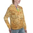 thumbnail image 2 of Yiaed Old Vintage Map Of Sea Print Womens Casual Hoodies Crew Neck Long Sleeve Sweatshirts With Pocket Pullover Tops Women's Hooded Sweatshirt-X-Large, 2 of 5