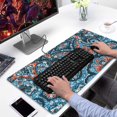 thumbnail image 2 of Long Mouse Pads for Desk,Blue Ethnic Paisley Pattern Desk Mats on Top Of Desks, Desk Mouse Pad Extra Large with 3mm Non-Slip Base and Stitched Edge for Gaming,Office,Work,Home 31.5"x15.7", 2 of 6