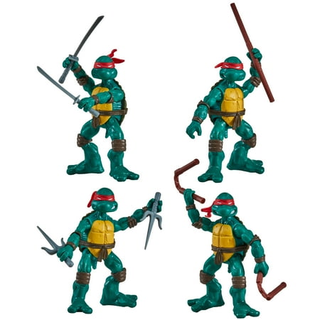 Teenage Mutant Ninja Turtles: 4” Comic Book Figure Bundle with Comic Book by Playmates Toys