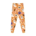 thumbnail image 6 of Kogui Halloween Pjs Kids 2-Piece Cute Ghost Pumpkin Print Soft Sleepwear Set Long Sleeve Kids Pjs 5T 6T (Beige,5-6 Years), 6 of 7