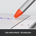 thumbnail image 3 of Stylet numérique Logitech Crayon pour tous les iPad (versions 2018 et ultérieures) - Orange, 3 of 8