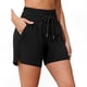 thumbnail image 1 of Women's High Waisted Beach Board Shorts with Pockets Quick Dry Swimwear, 1 of 5