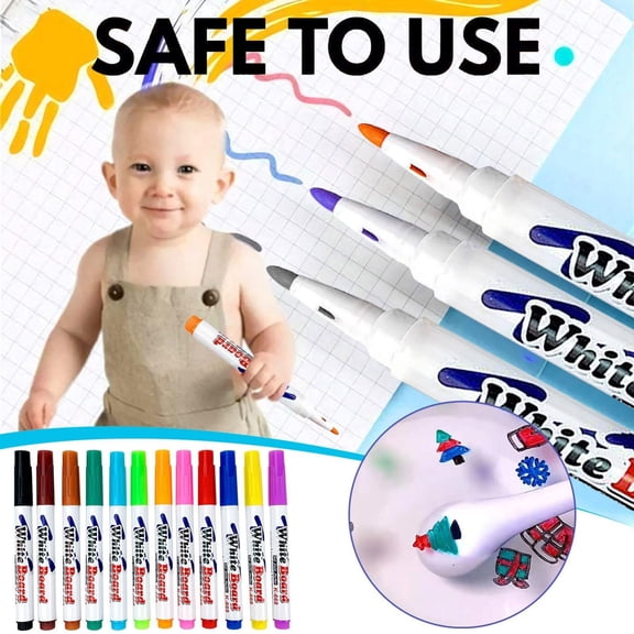 CoreLiving Magic Water Elf Kit Floating Drawing Art Set, 8 Colors Magical Water Painting Pens with Spoon, DIY Tattoo Maker Supplies for Creative Craft, Gift Idea
