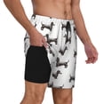 thumbnail image 2 of Sikiie Dachshund Dog Puppy Print Men's Double Layer Swimming Trunks, Adjustable Waistband and Pockets Sports Swimming Trunks, Beach Swimwear-XX-Large, 2 of 6