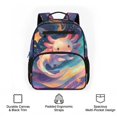 thumbnail image 6 of Uorisanigo Kids Children School Backpack for Ages 5-9, Rainbow Axolotl Galaxy Small Breathable Daypack with Side Pocket, Durable Preschool Backpack for Outdoor, 6 of 7