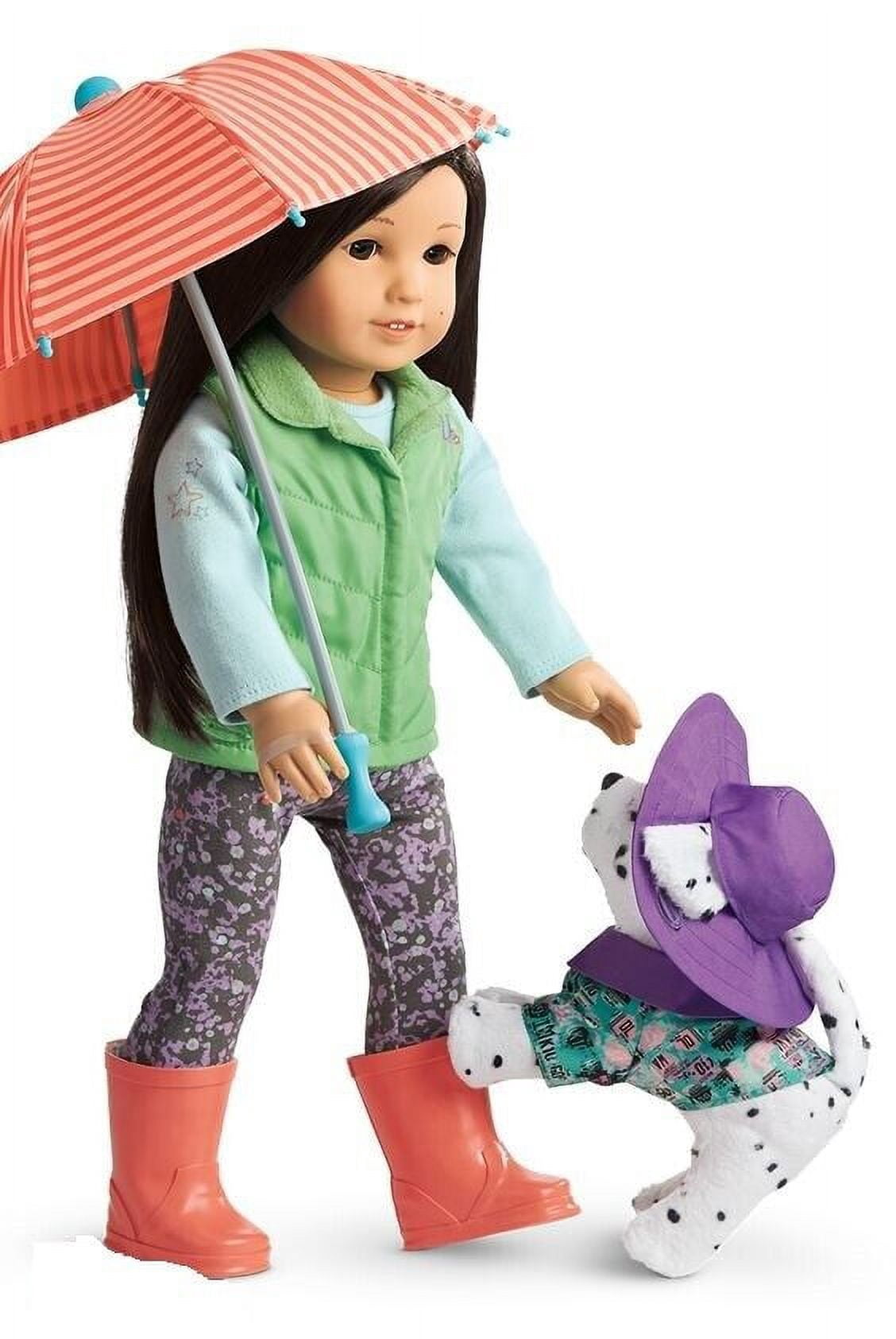 American Girl Doll Accessories Popcorn's Rainy Day Outfit for 18" Dolls Pets (Doll & Pet Not Included)
