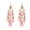 Dark Pink, variant on 1 Pair Women Hook Earrings Vintage Ethnic Style Exaggerated Hollow Out Beads Waterdrop Shape Bohemian Ear Decoration Jewelry Vacation Earrings Hanging Earrings