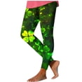 thumbnail image 2 of LEKWK Womens Yoga Leggings Clover Print St Patrick'S Day Yoga Pants High Waist Holiday Festival Soft Leggings Stretchy Party Casual Outfits, 2 of 6