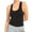 BLACK, variant on Women's Sleeveless Basic Solid Raceback Tank Top Plus Size, Black, 1 Pack