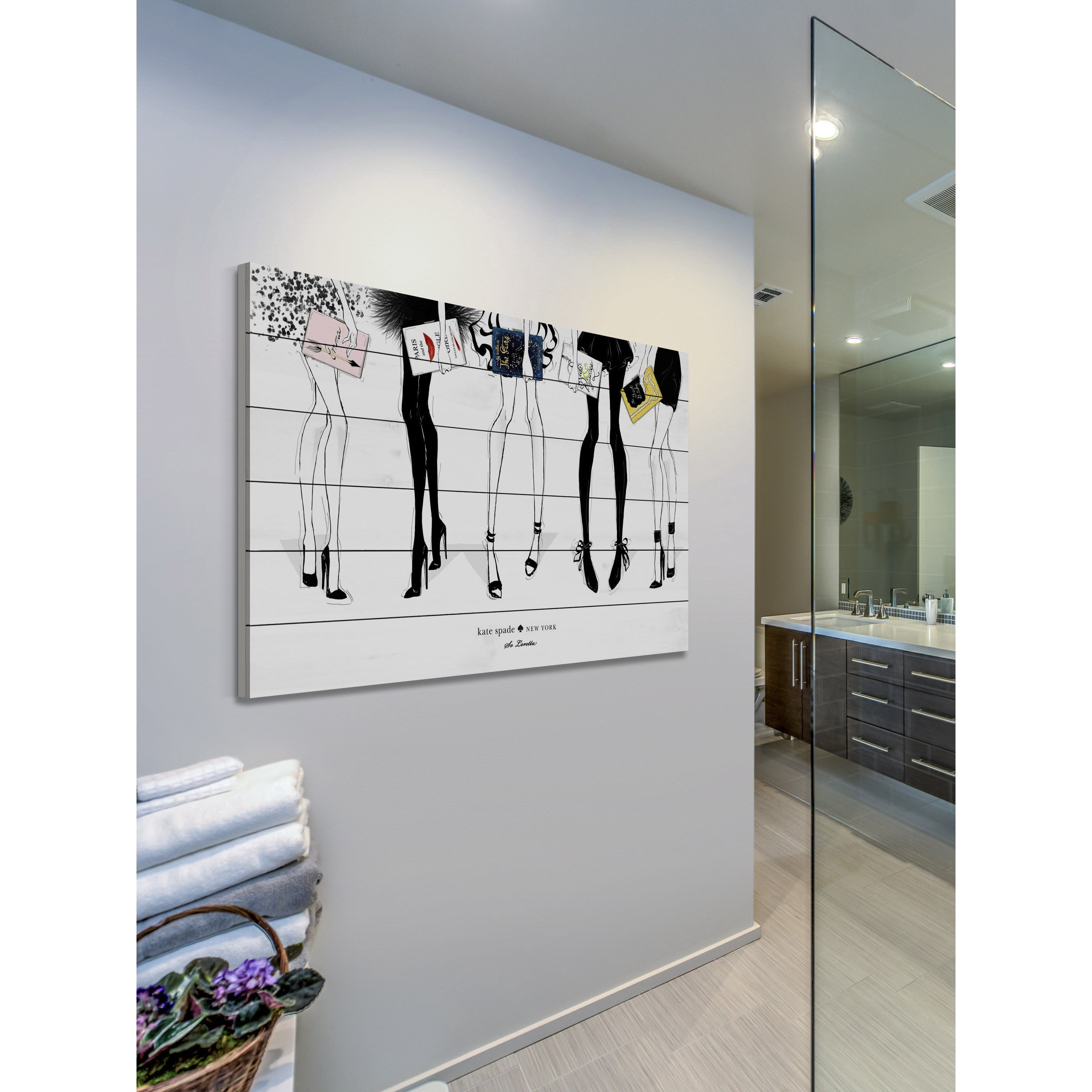 Marmont Hill "NY Fashion" by Loretta So Painting Print on White Wood