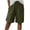 Army Green #101, variant on Bermuda Shorts for Women Cotton Linen Summer Casual Wide Leg Knee Length High Waisted Long Shorts with Pockets Beach Outfits Light Blue S