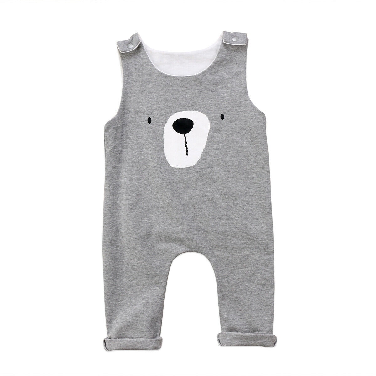 Baby Kids Boys Girls Infant Sleeveless Romper Jumpsuit Bodysuit Cotton Clothes
