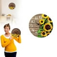 thumbnail image 4 of kjfeif Sunflower Kitchen Decor Round Wall Clock 14 Inch Silent Non Ticking Battery Operated Wood Clock for Women, Men, Boys & Girls Kids and Adults, Reusable, Party Supplies, 4 of 9