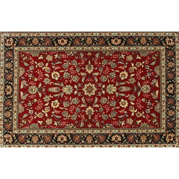 Ahgly Company Indoor Rectangle Traditional Orange Brown Persian Area Rugs, 5' x 8'