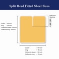 thumbnail image 5 of Top Split King Sheet Set for Adjustable Beds – 100% Egyptian Cotton, 800 Thread Count, 4-Piece Bed Sheets, Deep Pockets Fit up to 15", Gold Solid, Split 32" from Top, 5 of 5