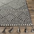 thumbnail image 2 of Hauteloom Garran Wool Living Room, Bedroom Area Rug - Bohemian, Transitional - Black, Cream - 2' x 3', 2 of 8