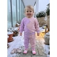 thumbnail image 5 of Cenuakty Girl Fall Outfits Long Sleeve Contrast Color Sweatshirt + Pants Set, 5 of 9