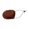 thumbnail image 2 of Sombrero de vaquero para mascotas, lindo y divertido sombrero de vaquero para perros, gatos, perros, fiestas, festivales, uso diario, marrón, 2 of 12