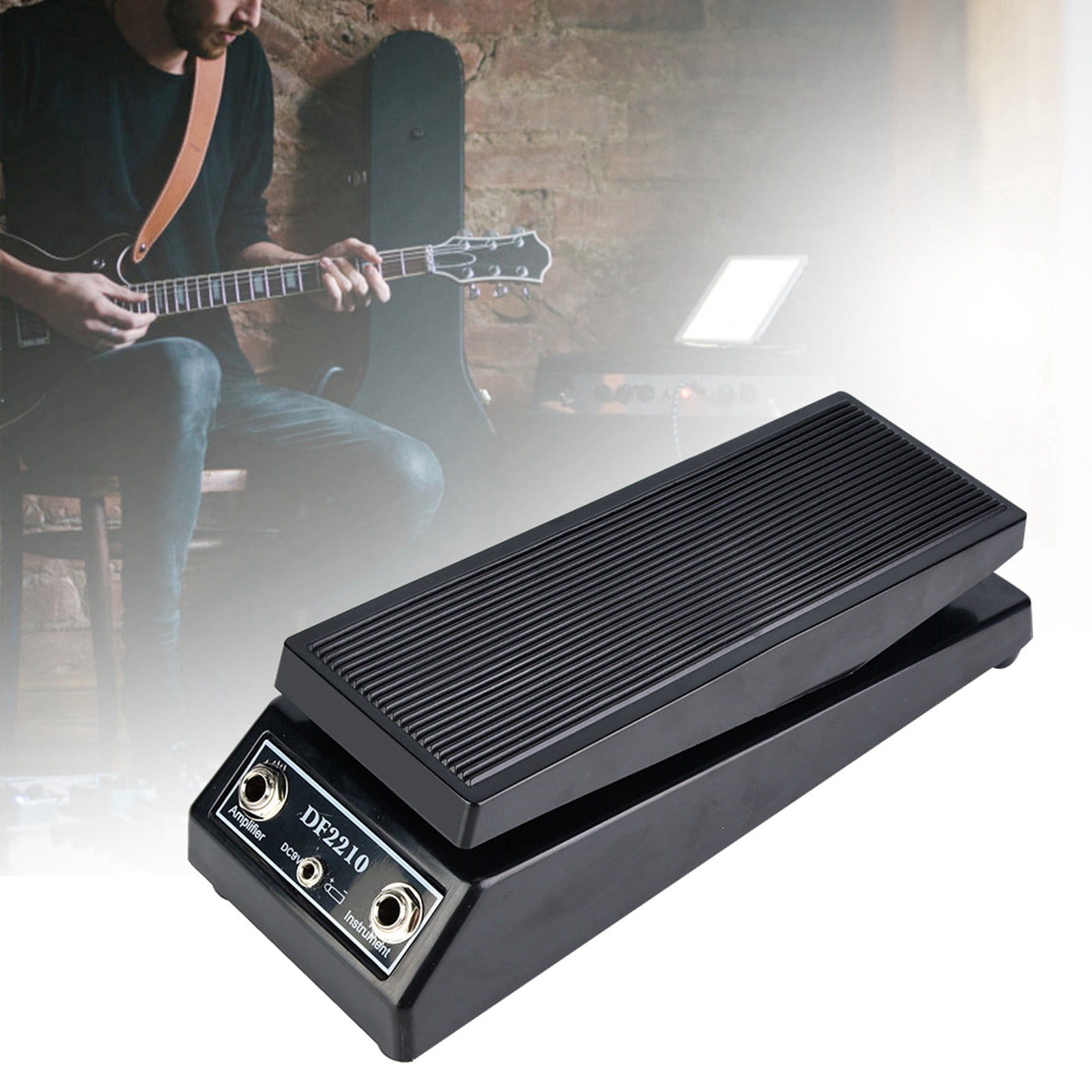 lWah Pedal Guitar DF2210 Classic Wah Guitar Effect Pedal Ideal for Band DJ Players Black 9.5 x 3.7 x 2.8in