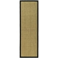 thumbnail image 3 of SAFAVIEH Natural Fiber Arbor Bordered Runner Rug, Natural/Black, 2'6" x 12' - Coastal Design, Natural & Black, Seagrass, Ideal for Entryway, Kitchen, Living Room, Office, Hallway, 3 of 11