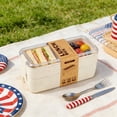 thumbnail image 2 of Fareti Bento Lunch Box, 2 Stackable Containers, lunch box for women, Includes Lunch Bag, Leak-Proof and BPA-Free, Dishwasher Safe, 2 of 4