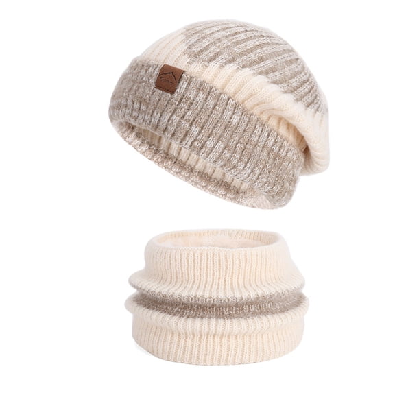 Women's Warm Hat Scarf Set Knit Cozy Thick Accessory Neck Scarves for Cold Weather