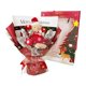 thumbnail image 1 of Ramo de Osito Bouquet de Peluche Hecho a Mano Flores Artificiales Decoración con Luz Tarjeta Adecuado para Cumpleaños Graduación Navidad Fiesta Hogar L Rojo, 1 of 8