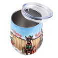 thumbnail image 3 of Merry Christmas Woofmas Xmas Noel Doberman Pinscher Elf Candy Cane Snow 12oz Stainless Steel Wine Tumbler Insulated Cup with Lid Doberman Dog Lover Gifts - 13017, 3 of 5