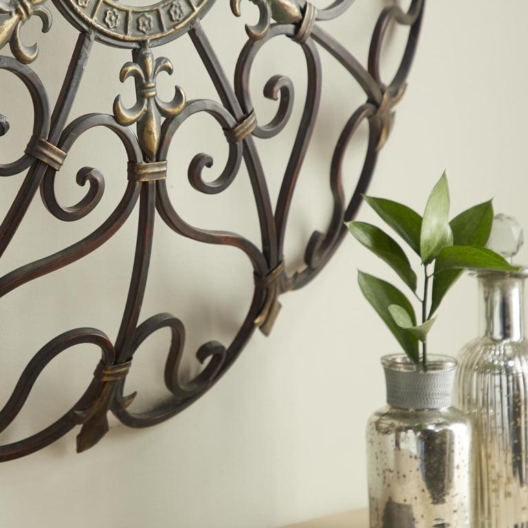 DecMode Brown Metal Scroll Wall Decor - Walmart.com display picture 3