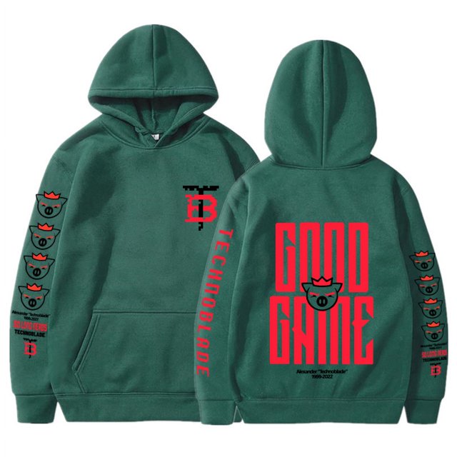 Internet Celebrity Pig God High-Definition Printed Hoodie Technoblade Series Sweatshirt For Men And Women